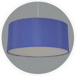 Pendant Blue Drum Shade