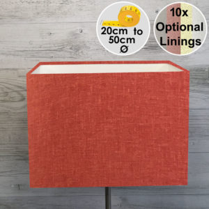 Red Square Lampshade on Grey Background for table lamps and floor lamps.