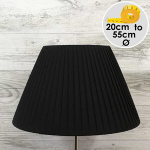 Pleated Empire Lampshade in Black Ribbon.