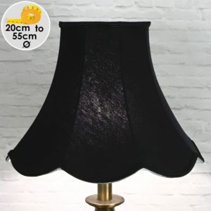 Black Scalloped Traditional Lampshade