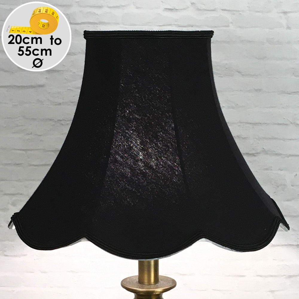 Black Scalloped Traditional Lampshade