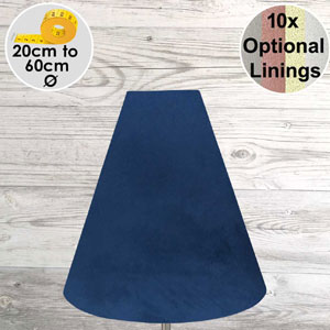 Blue Velvet standard lampshade