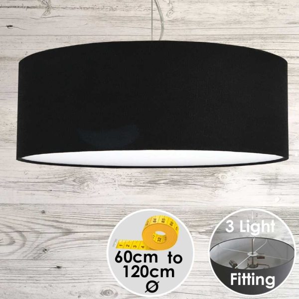 Our extra large black drum lampshade