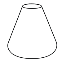 Line drawing of a cone lampshade