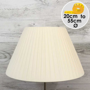 Pleated Empire Lampshade in Cream Ribbon.