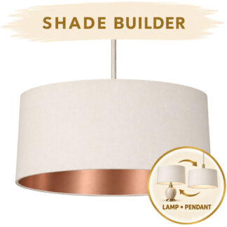 Copper lined drum lampshade – customise with Shade Builder