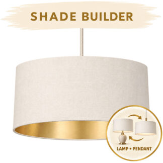 Gold lined drum lampshade – customise with Shade Builder