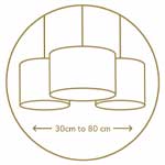 Drum pendant lampshades available in sizes from 30cm to 80cm