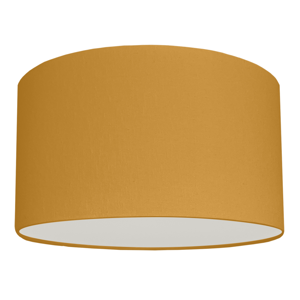 A old gold drum hanging ceiling lampshade with white removable diffuser