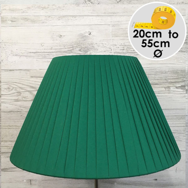 Pleated Empire Lampshade in Green Ribbon.