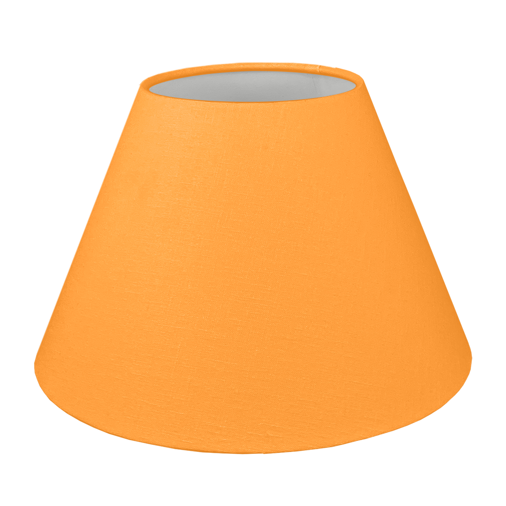 Orange Plain Cotton Outer Fabric on Empire Lampshade