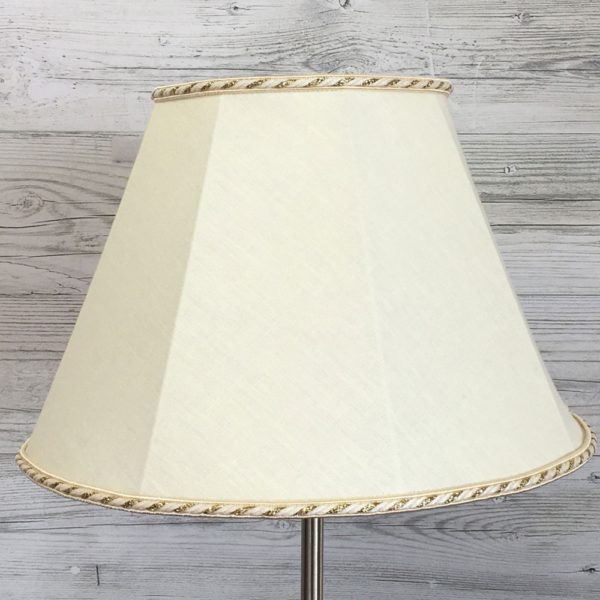 Traditional Cream lampshade shown switched off