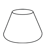 Line drawing of an Empire lampshade