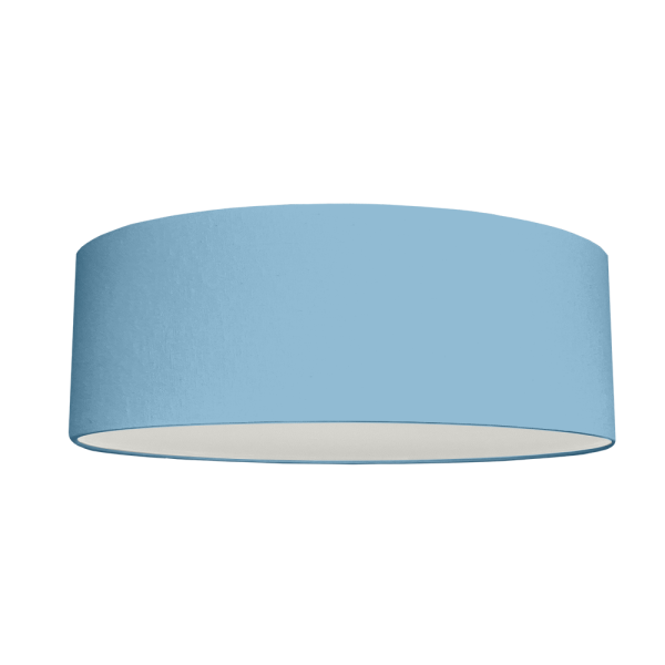 Extra Large Drum Lampshade in our brushed cotton Blue