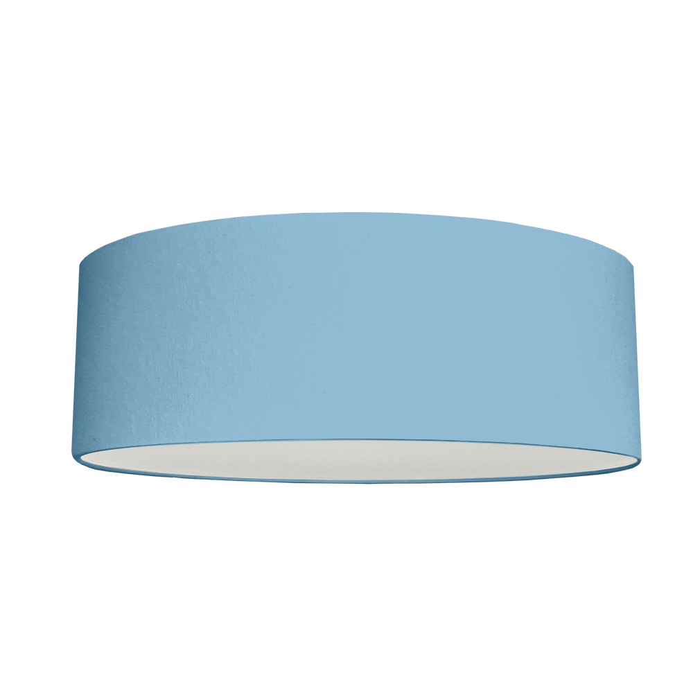 Extra Large Drum Lampshade in our brushed cotton Blue