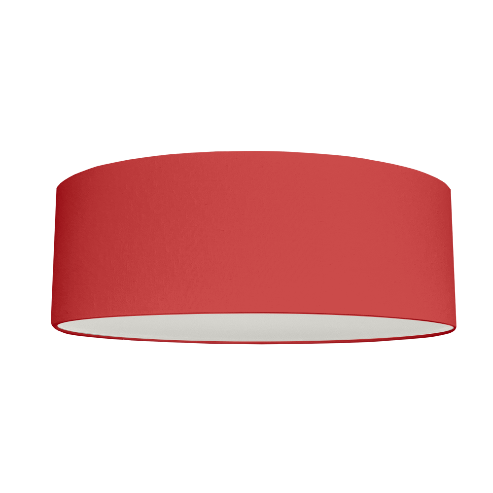 Vibrant Red brushed cotton shown on this Extra Large Drum Lampshade with diffuser