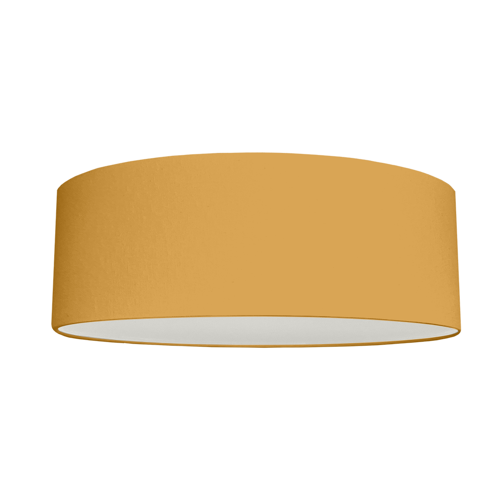 Extra Large Drum Lampshade in our traditional Old Gold brushed cotton