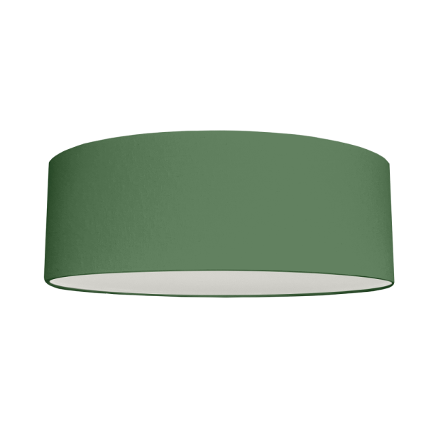 Extra Large Drum Lampshade in a classic Dark Green brushed cotton