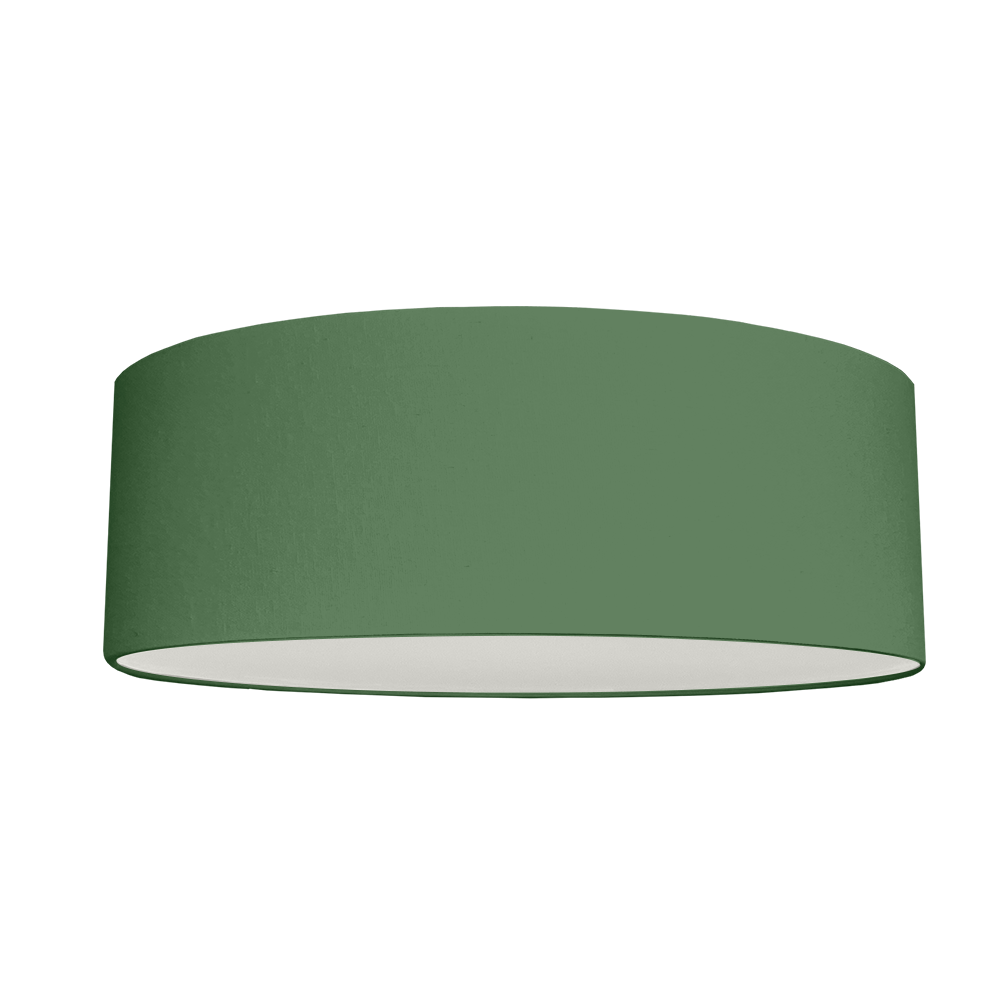 Extra Large Drum Lampshade in a classic Dark Green brushed cotton