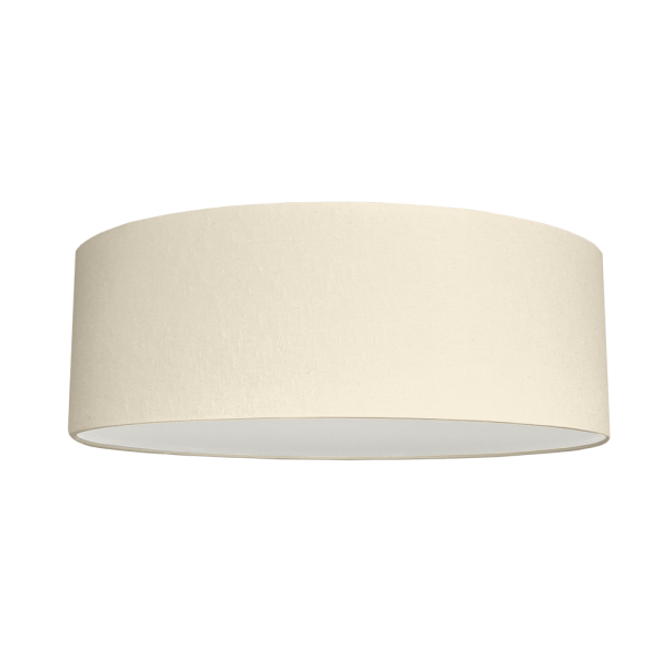 Extra Large Drum Lampshade in Cream brushed cotton with diffuser