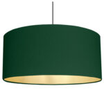 Forest-Green-Velvet-Mettalic-Gold Forest green velvet drum lampshade with gold lining