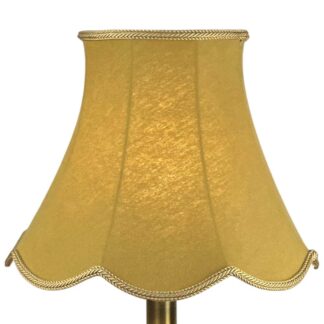 Retro Gold Scalloped Lampshade on a Table lamp