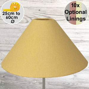 Gold linen coolie light shade