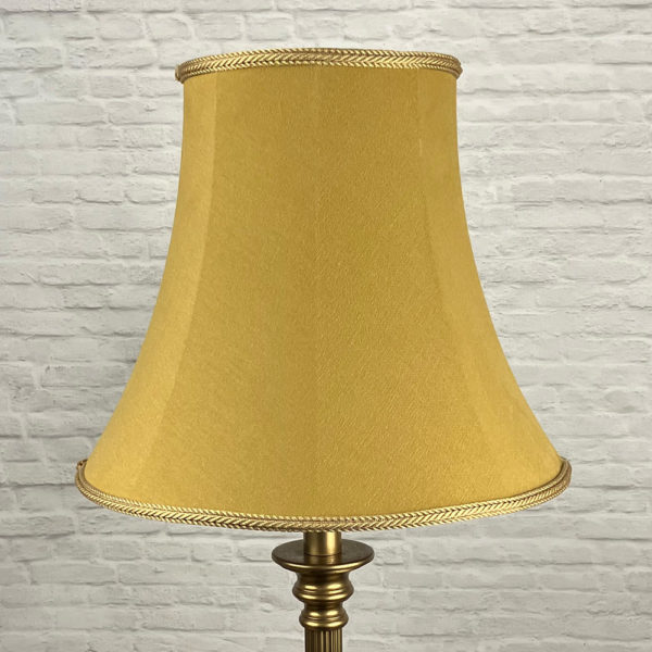 Old Gold Vintage Bowed Empire Lampshade with a matching Old Gold Rope trim, suitable for all Table, Floor and Standard Lamps, switched off