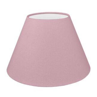 Heather brushed cotton empire lampshade with white PVC lining.