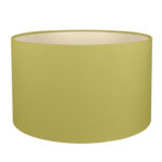 Kiwi-Green-Drum-Metallic-Champagne Kiwi green drum lampshade with champagne metallic lining