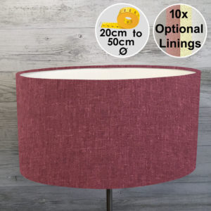 Magenta Oval Lampshade on Grey Background for table lamps and floor lamps.