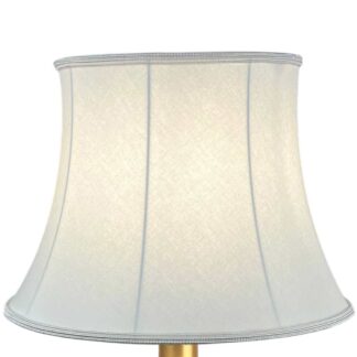 Natural bowed drum lampshade. made from brushed cotton
