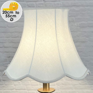 Traditional Natural Lampshade for Table Lamp switched on