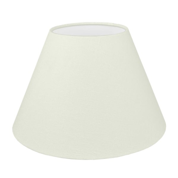 Our Off White empire lampshade shown with a standard white PVC lining