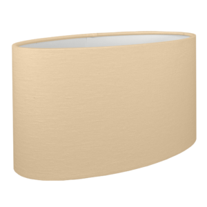 Taupe Plain Cotton Outer Fabric on Oval Lampshade