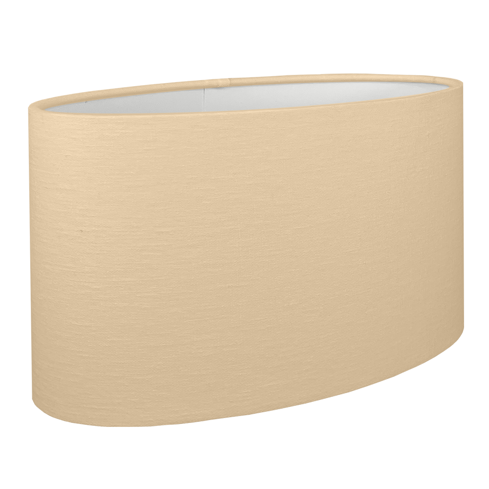 Taupe Plain Cotton Outer Fabric on Oval Lampshade