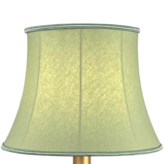 Pear brushed cotton bowed drum lampshade with soft textured finish