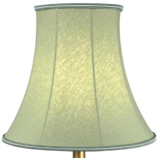 Illuminated pear brushed cotton bowed empire lampshade with soft textured finish