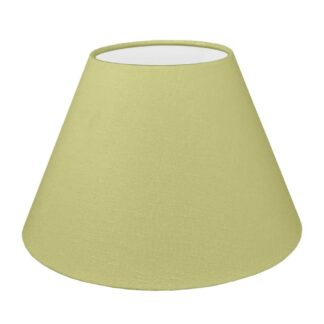 Pear green brushed cotton empire lampshade with white PVC lining.