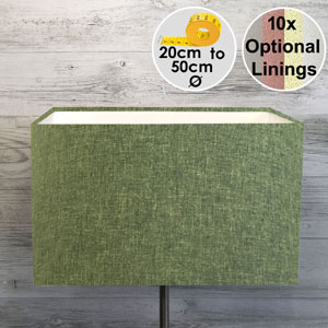 Rectangular Green Lampshade for Bedside Table Lights