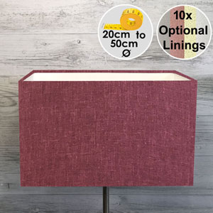 Rectangular Magenta Lampshade for Bedside Table Lampshades