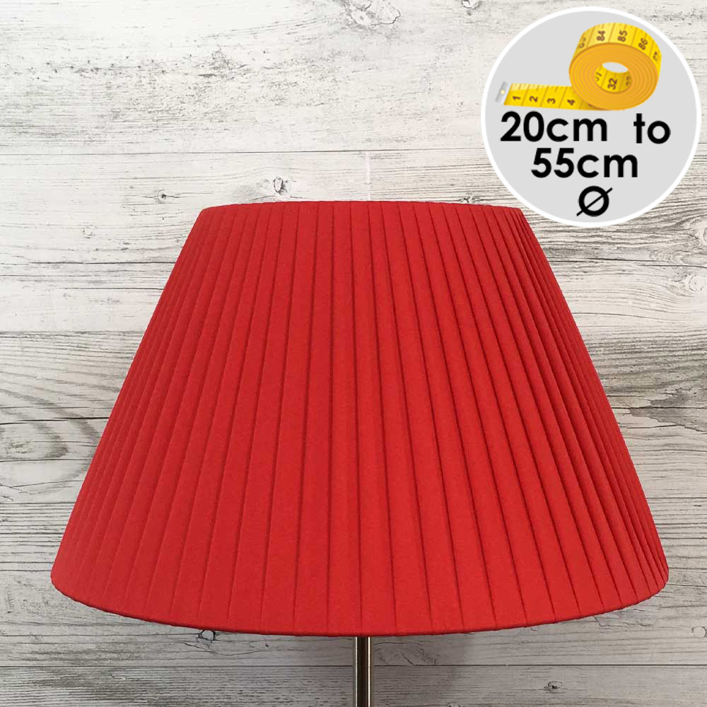 Knife Pleated Empire Lampshade in our Red Ribbon