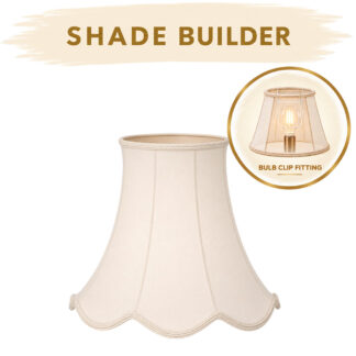 Scalloped Bowed Empire Candle Lampshade Builder – Custom Made Lampshade