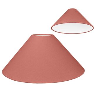 Spice brushed cotton coolie lampshade with white PVC lining.