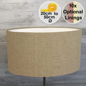 Taupe Oval Lampshade on Grey Background for table lamps and floor lamps.