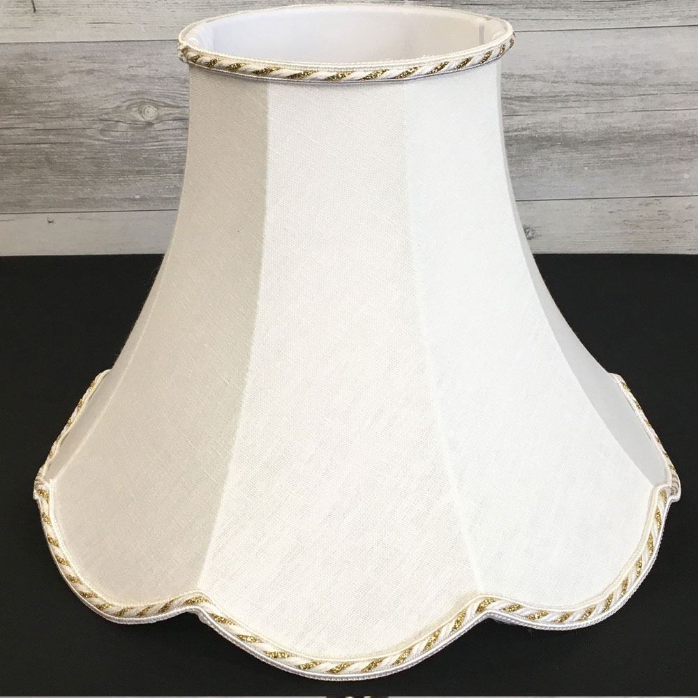 Traditional White Lampshade top view for Standard Lamp