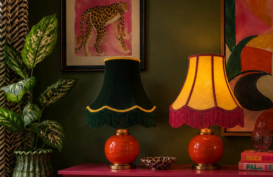Traditional-Lampshades Traditional Lampshades with a eclectic twist.