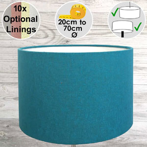 Turquoise drum standard lampshade