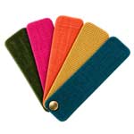 Colourful fabric swatches for statement lampshades