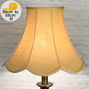 Gold scalloped bowed empire lampshade made bepsoke to order